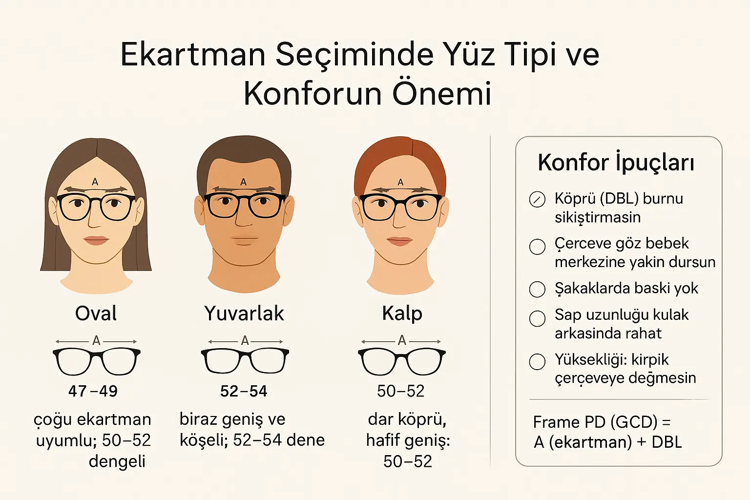Ekartman Seçiminde Yüz Tipi ve Konforun Önemi fotoğrafı.webp