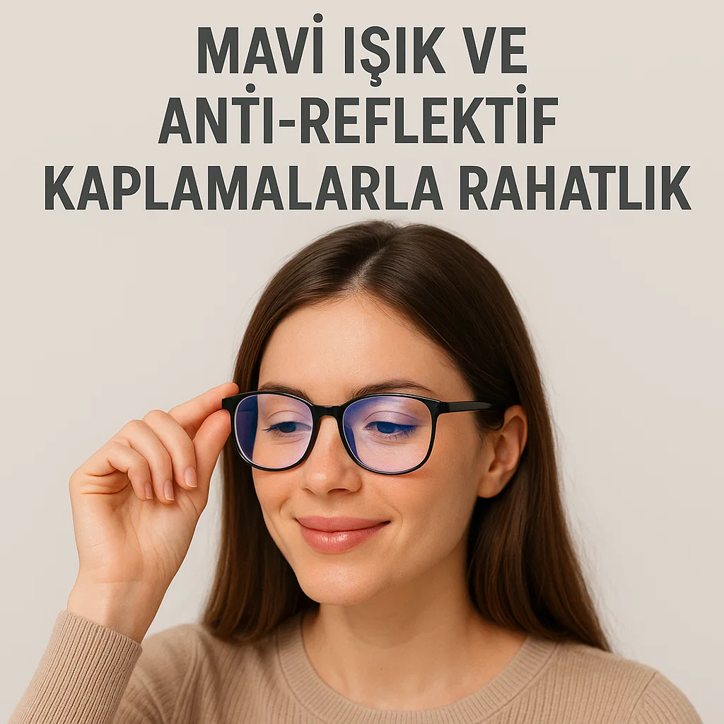 Mavi ışık filtreli veya AR kaplamalı gözlük ile rahatlık