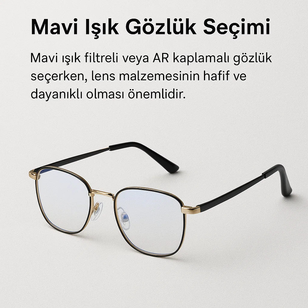 Mavi ışık gözlük seçimi